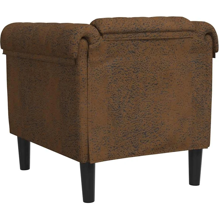 vidaXL Sessel Braun Kunstleder Wildleder-Optik 372574 – Bild 5