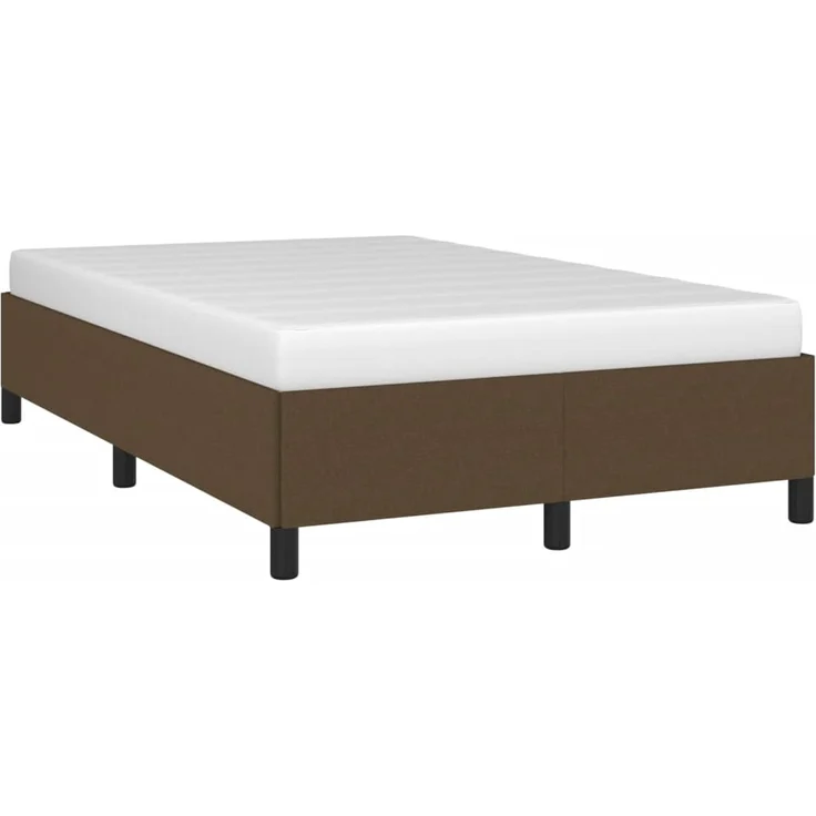 vidaXL Bettgestell ohne Matratze Dunkelbraun 120x190 cm Stoff 3269634 – Bild 3