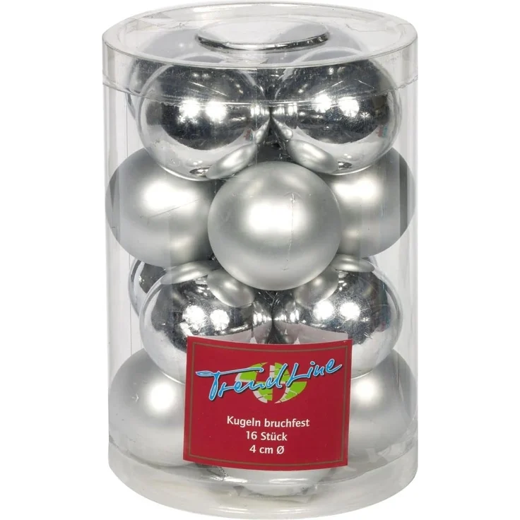 TrendLine Christbaumkugeln 16 Stk Ø 4 cm Weihnachtskugeln Weihnachtsbaumkugeln – Bild 4