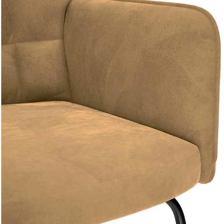 vidaXL Schaukelstuhl mit Hocker Brauner Samt 4016851 – Bild 7