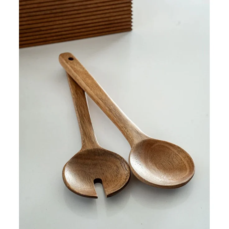 Akazie Luno Salatbesteck 2-teilig aus Akazienholz - 35 cm – Bild 2