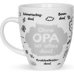 Sheepworld - Tasse "Ohne. ist alles doof" 0,5l ODIAD Geschenk Kaffee- Tasse Opa