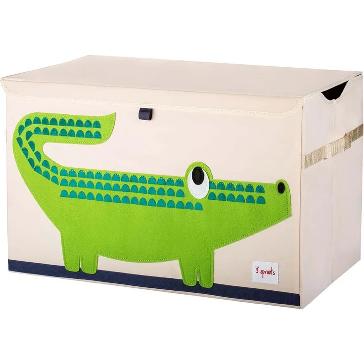 XL Aufbewahrungskiste fürs Kinderzimmer, Krokodil, 38 x 61 x 37 cm, von 3 sprouts