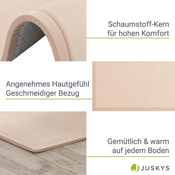Juskys Krabbelmatte, Polyester beige, 180 x 120 cm – Bild 4