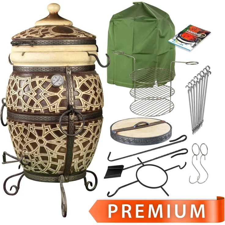 Tandoor Marrakesch Lehmofen aus Schamott Premium 9-teilig