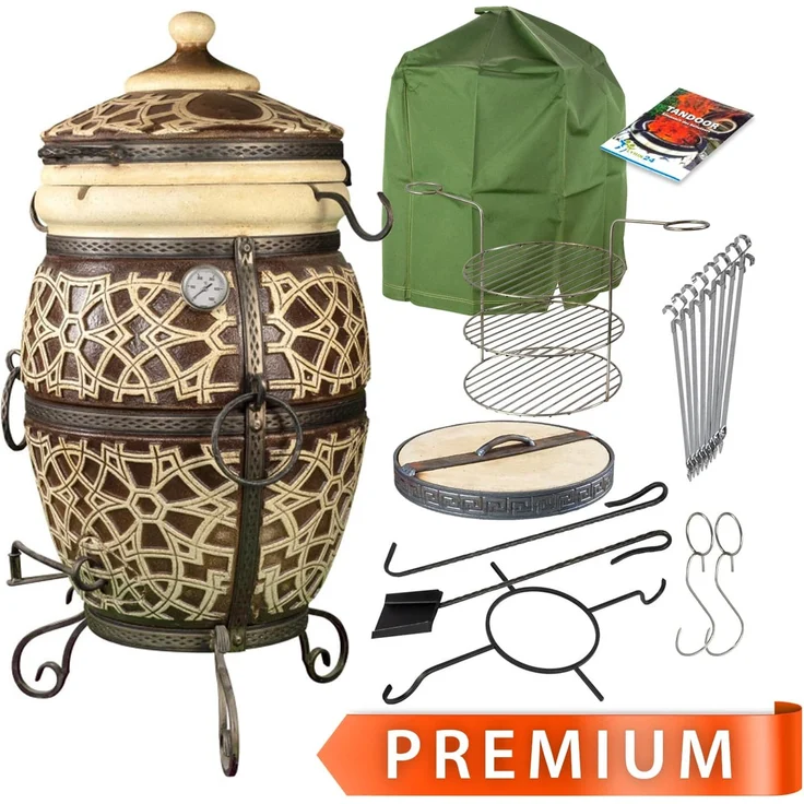 Tandoor Marrakesch Lehmofen aus Schamott Premium 9-teilig – Bild 1