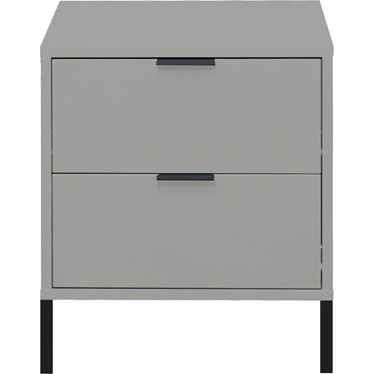 Nachtkommode >Bonnie< in kreidegrau matt lack - 51x60x45cm (BxHxT)