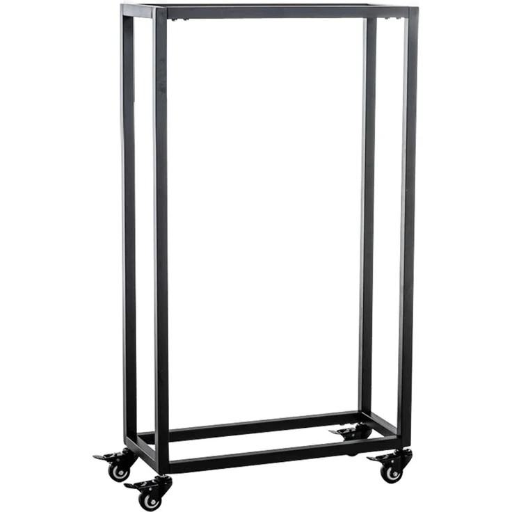 DELUKE® Kaminholzregal innen Metall BETTA - mit Rollen, 25x40x100 Brennholzregal innen Kaminholzständer Kaminholzhalter Feuerholzregal Innen Holz stapeln Wohnzimmer – Bild 5