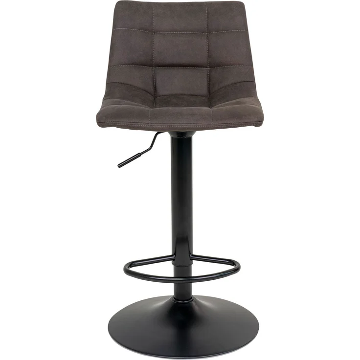 House Nordic Barstuhl, Mikrofaser, dunkelgrau, schwarze Beine, HN1229 - 2er set – Bild 2