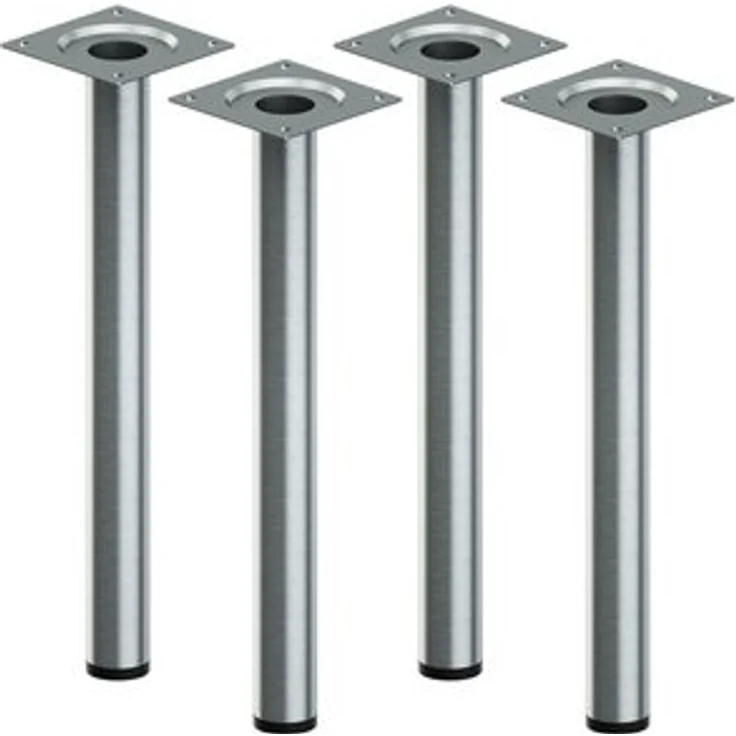 ib style Tischbein Tischbein Ø 30 mm 4er Set Edelstahloptik, Tischfüße - Möbelfüße – Bild 4