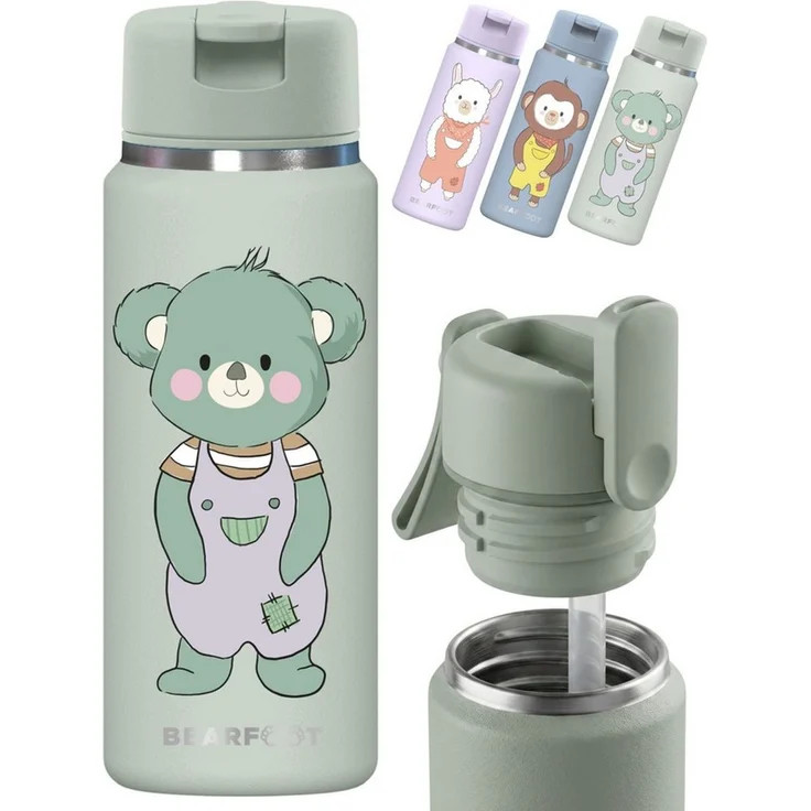 BEARFOOT Trinkflasche TINY Thermo Kinder Trinkflasche Edelstahl - Koala, Thermosflasche, auslaufsicher, Edelstahl, Kinderflasche, BPA-frei – Bild 1
