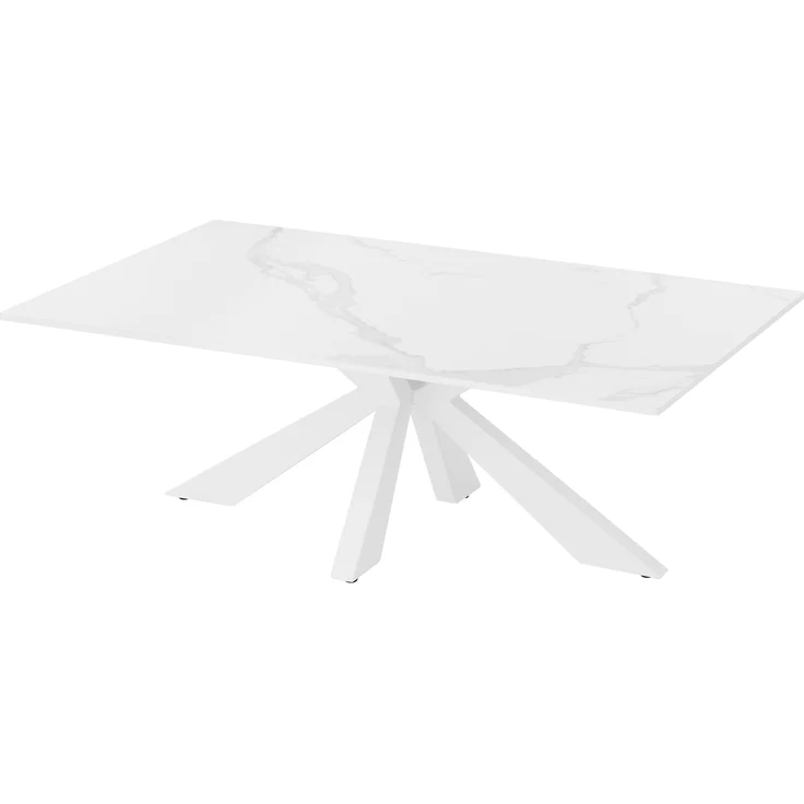 Couchtisch >Noah< in weiß, Keramik, Metall - 110x40x70cm (BxHxT) – Bild 2