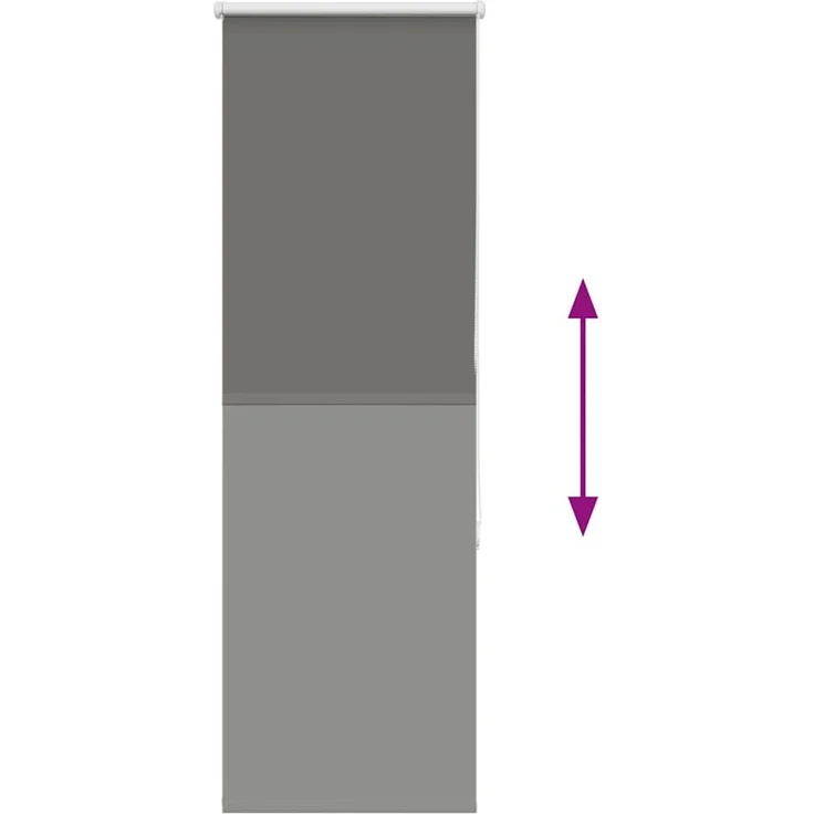 vidaXL Verdunkelungsrollo Grau 60x150 cm Stoffbreite 55,7 cm Polyester 4011120 – Bild 4