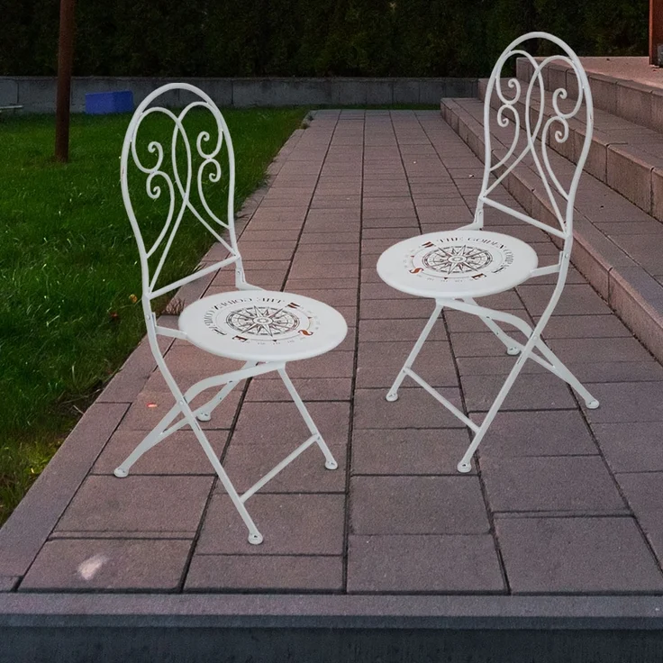 Klappstuhl, Gartenstuhl, weiß, Kompass Design – Bild 7