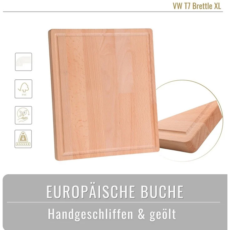 BLACK FOREST FOX Campingtisch Schneidebrett VW T7 California maßgefertigtes Camper Brettle (1-St) – Bild 4