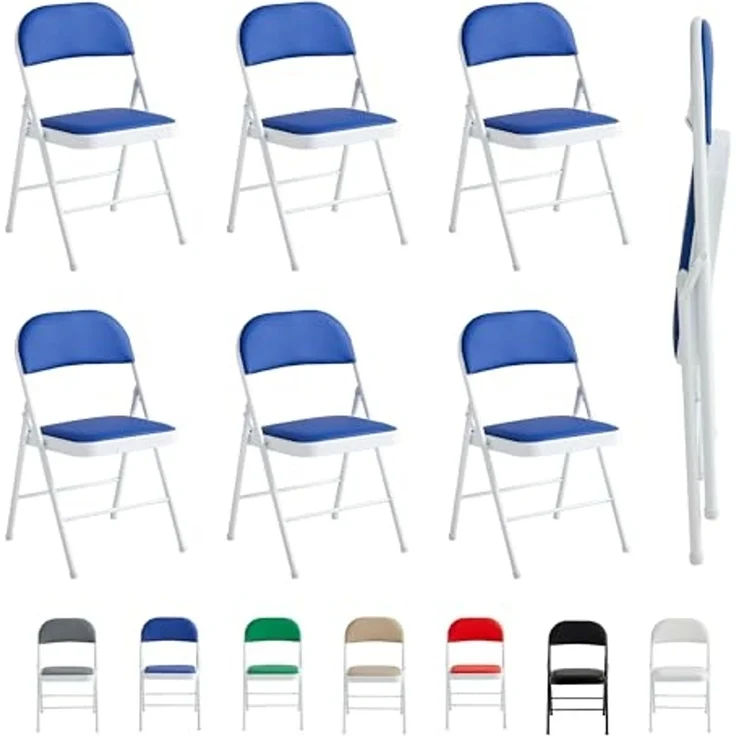 MCC direct Klappstuhl Kunstleder Klappstuhl gepolstert im 1er, 2er, 4er und 6er Set (6 St) – Bild 1