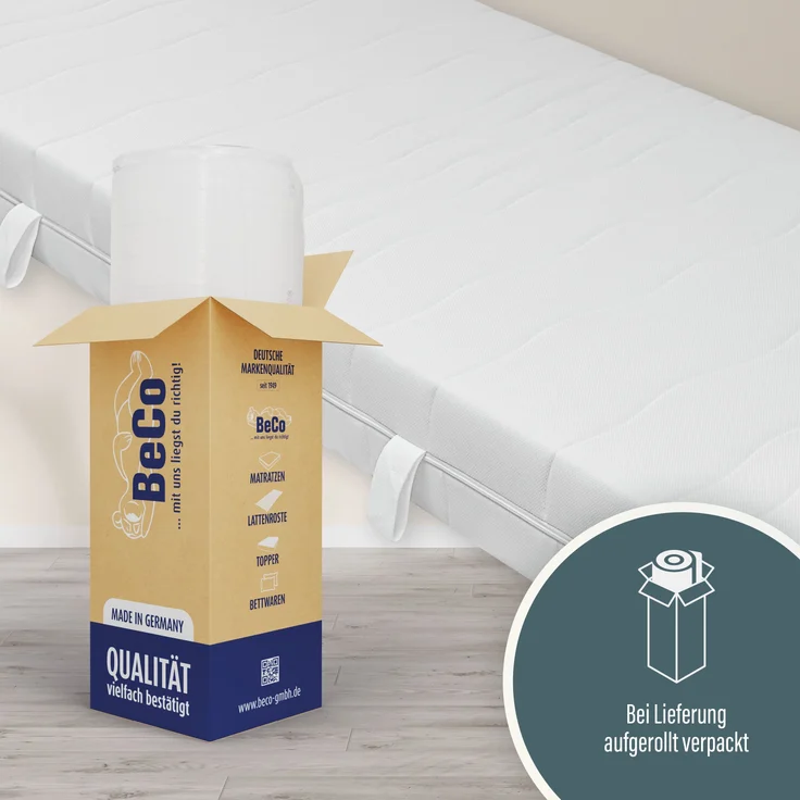 BeCo Twin Sleep 7-Zonen Kaltschaummatratze 21 cm wendbar Größe 90 x 200 cm Härtegrad H2 & H3 (0kg - 120 kg) – Bild 7