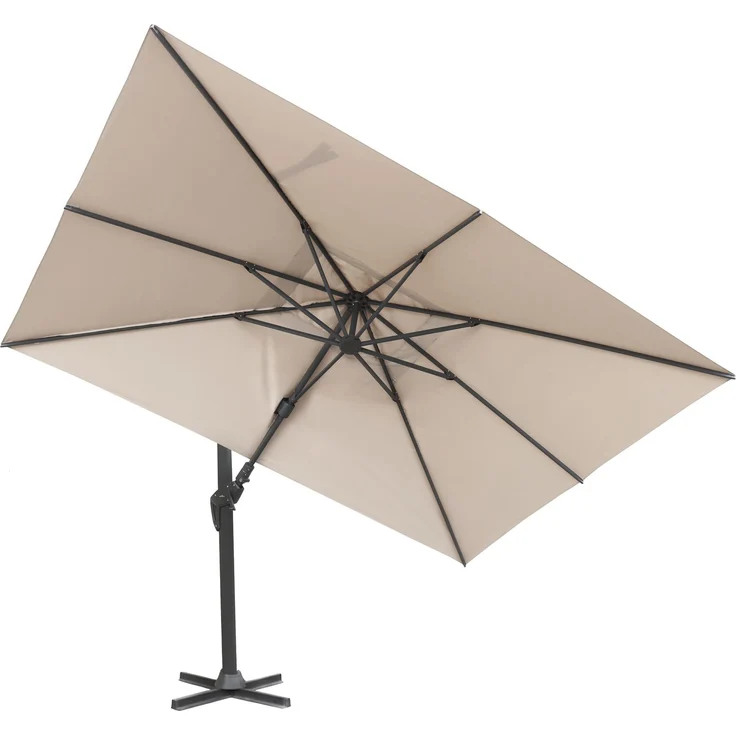 osoltus KOS Ampelschirm Alu Beige 350x260cm axial schwenkbar – Bild 1