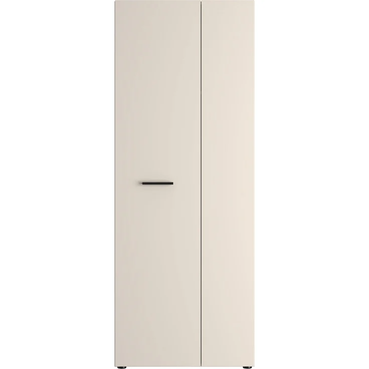 Forte NET306 moderner Mehrzweckschrank 70, schmaler Schrank, 2-türig, Holzwerkstoff, Flur, Diele, Kaschmir|Beige, 68,7 cm breit x 181,1 cm hoch x 36,5 cm tief – Bild 2