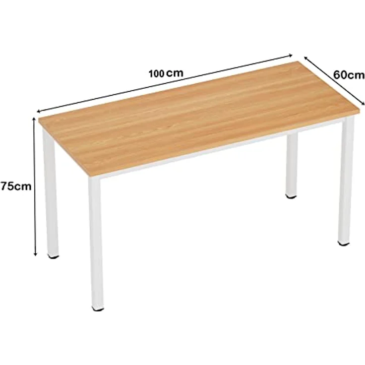 SogesHome Schreibtisch Computertisch 100 x 60 x 75 cm PC Schreibtisch Büro Schreibtisch Workstation für Home Office Schreibtisch Esstisch Konferenztisch – Bild 3