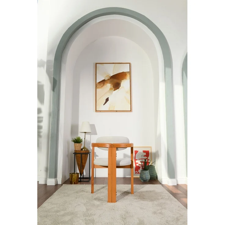 Skye Decor 'Cheri - Cream, Oak' Stuhlset (2-teilig), Creme / Eiche, 58 x 78 x 44 cm – Bild 2
