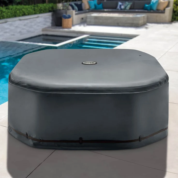 INTEX Spa-Abdeckung Dunkelgrau 180 x 180 cm PVC und PU 42035643 – Bild 3
