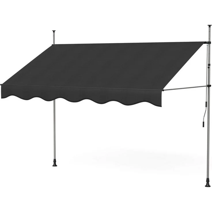 JEOBEST Klemmmarkise Balkonmarkise ohne Bohren, Markise mit Handkurbel 285cm (1-St. Gelenkarmmarkise,Höhenverstellbar,UV-beständig)für Garten,Balkon – Bild 4