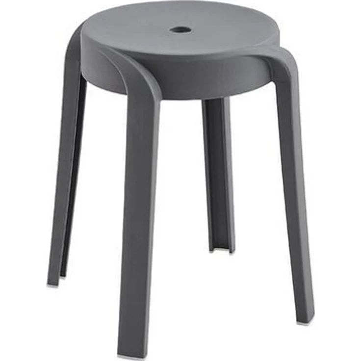 HOME DELUXE Hocker stapelbar NIVO – Grau, 4er Set – Bild 4