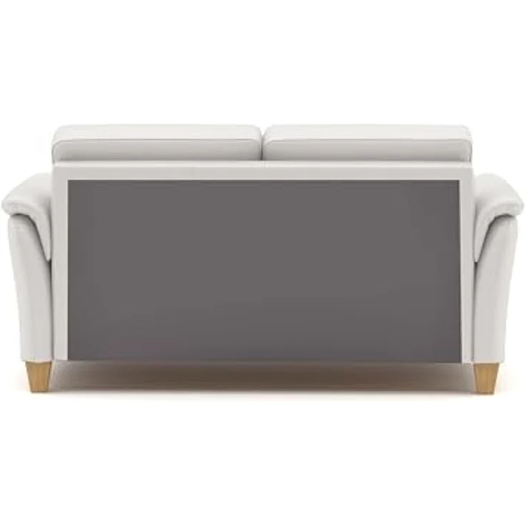 CAVADORE Leder 3er-Sofa Palera / Landhaus-Couch mit Federkern + massiven Holzfüßen / 179 x 89 x 89 / Leder Weiß – Bild 5