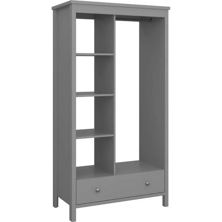 ebuy24 Kleiderschrank Tromsø Kleiderschrank ohne Türen 3 Ablagen, 1 Schu – Bild 2