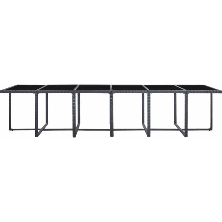 vidaXL 17-tlg. Garten-Essgruppe mit Auflagen Poly Rattan Schwarz 46427 – Bild 12