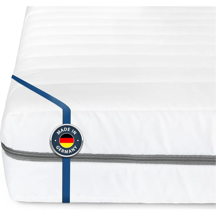 BMM Matratze 100x200 cm Klassik XXL Härtegrad H3 fest/Kaltschaummatratze Öko-Tex Zertifiziert/orthopädische 7 Zonen Matratze Höhe 12 cm/Matratzen produziert in Deutschland