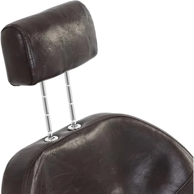 Physa Armlehnstuhl Friseurstuhl mit Fußstütze höhenverstellbar Barber-Stuhl 150 kg Braun, Braun – Bild 6