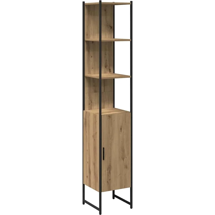 vidaXL Badezimmermöbel-Set mit Regal 3 pcs Artisan-Eiche Holzwerkstoff 3334394 – Bild 6