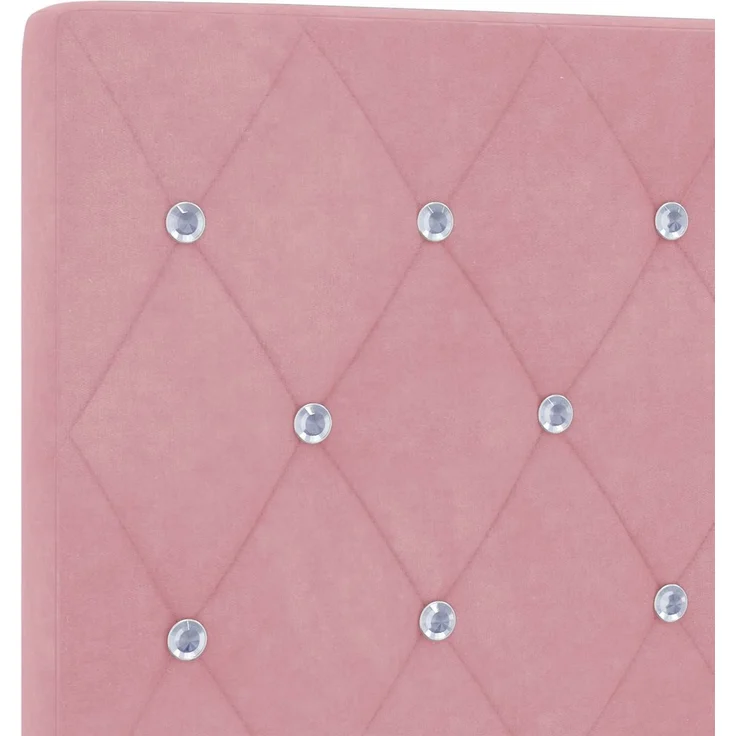 vidaXL Boxspringbett mit Matratze mit Kopfteil Rosa 160 x 200 cm Samt 3451708 – Bild 9
