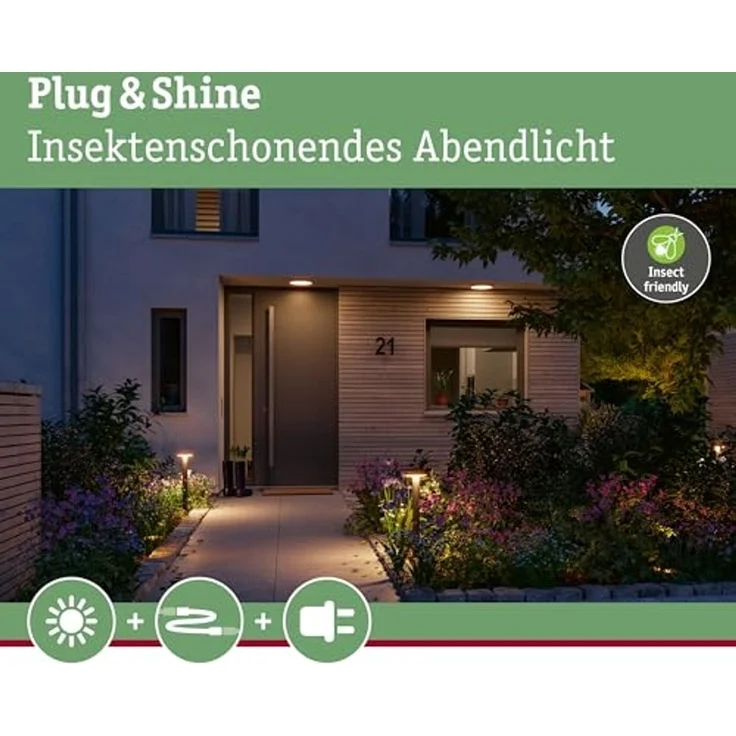 Paulmann 94755 LED Pollerleuchte Zigbee Plate insektenfreundlich Anthrazit – Bild 3