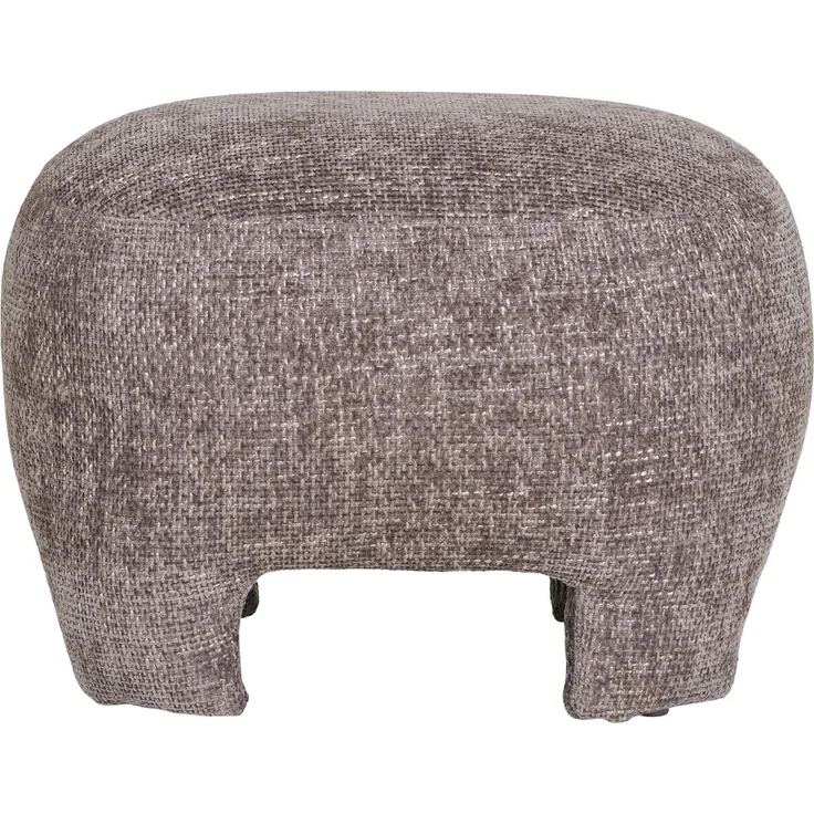 Fußhocker >Nazare< in Grau, Polyester, Schaumstoff - 53x38x41cm (BxHxT) – Bild 3
