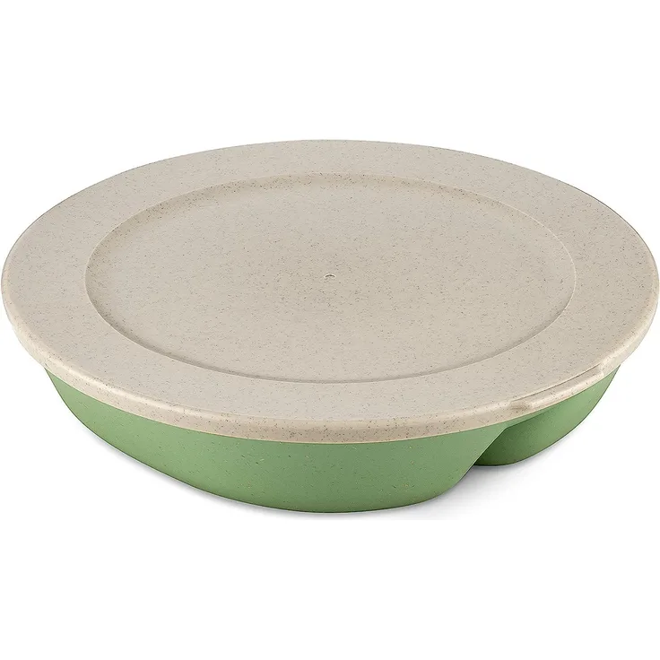 KOZIOL Menüteller mit Deckel 1,5l CONNECT SEPAREE nature leaf green