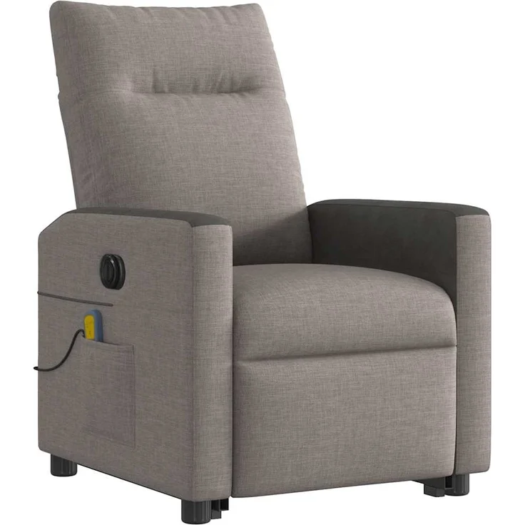 vidaXL Elektrischer Massagesessel mit Aufstehhilfe Taupe Stoff 3324078 – Bild 3