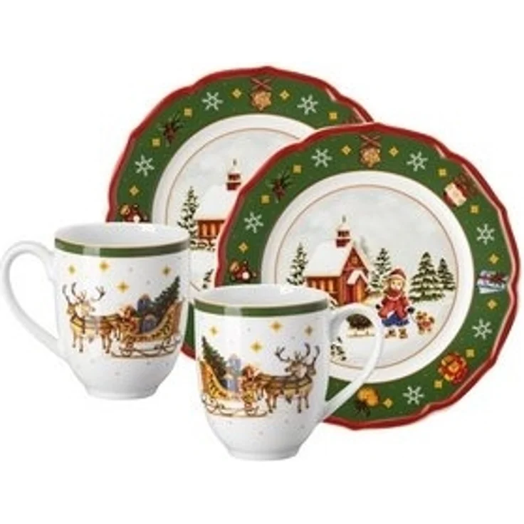 Hutschenreuther Happy Wintertime Geschirr-Set 4-teilig Grün – Bild 4