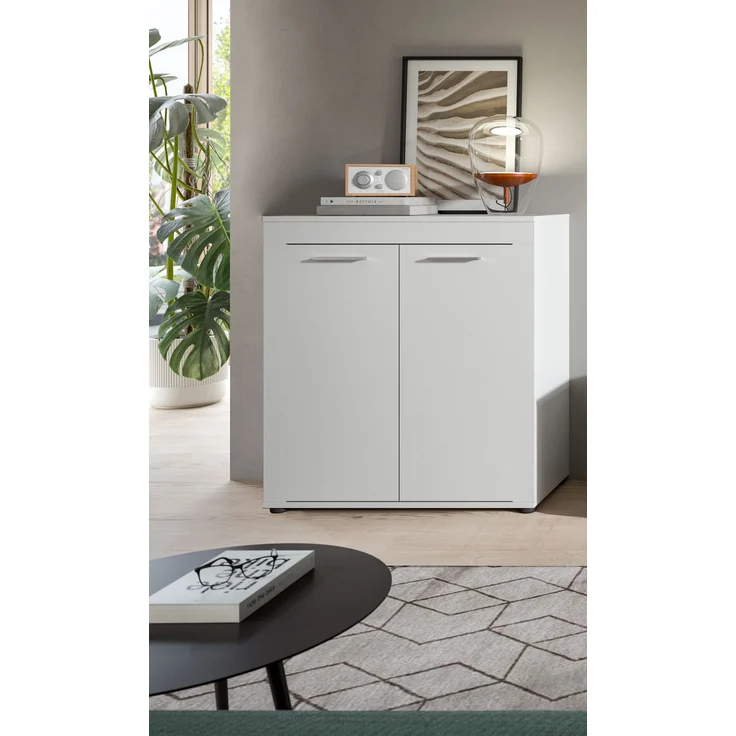 xonox. home Wohnen Jam X8BA9T20 Highboard Hochkommode Wohnzimmerschrank Hochschrank in weiß Melamin, ca. B/H/T: 80 x 88 x 35 cm – Bild 6