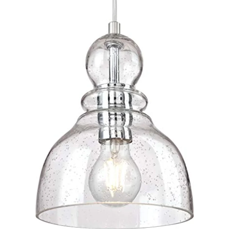 Westinghouse Hängeleuchte Fiona, nickel gebürstet, Ø 18 cm, moderne Pendelleuchte – Bild 4