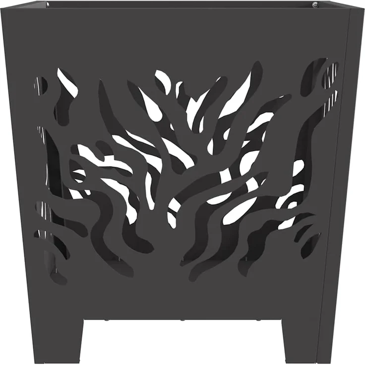 vidaXL Feuerstelle Schwarz 40 x 40 x 40 cm Stahl 858912 – Bild 4