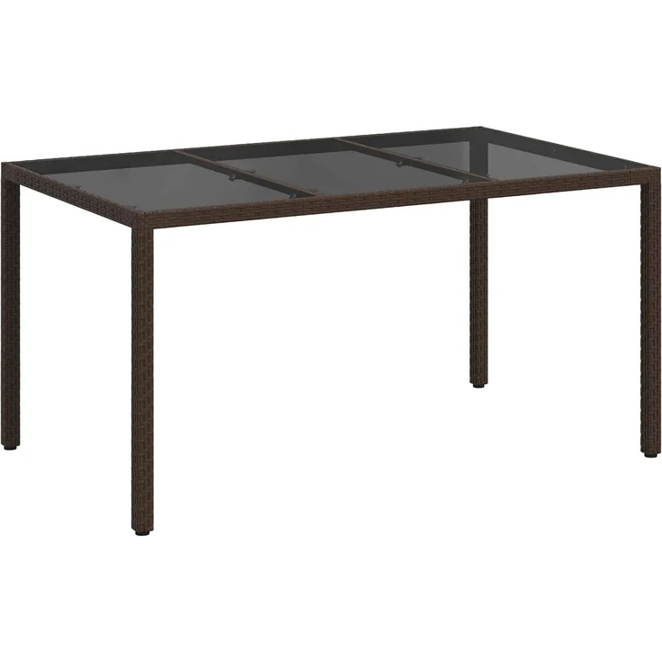 vidaXL Gartentisch Braun 150 x 90 x 75 cm Poly-Rattan 362539 – Bild 1