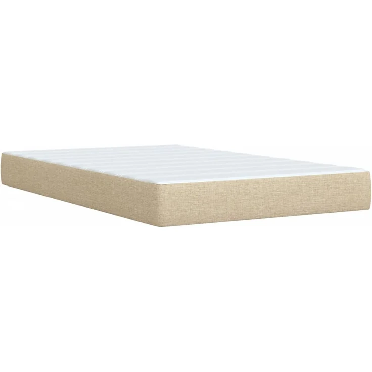 vidaXL Boxspringbett mit Matratze Creme 120x200 cm Stoff 3285853 – Bild 10