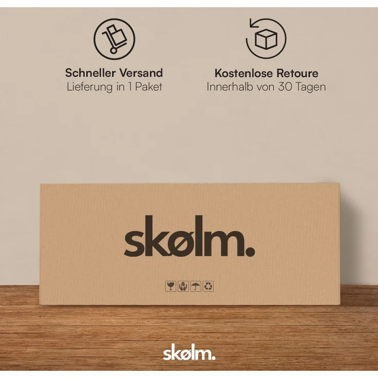 skølm 'Skadi' Konsolentisch mit zwei Ablagen, Metall, schwarz, 80x28x80 cm, Metallregal mit Stauraum – Bild 8