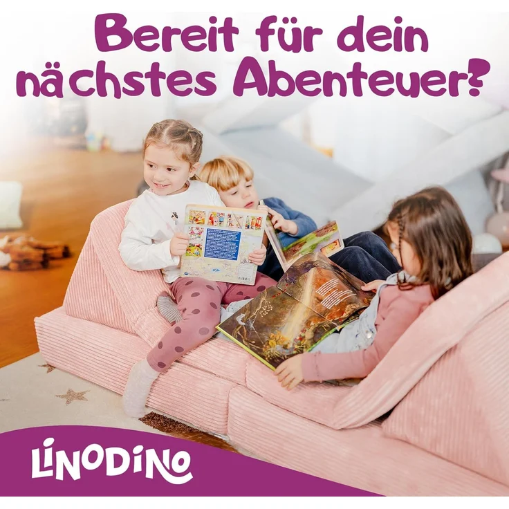 Linodino Kindersofa Spielsofa I aus Schaumstoff Bausteine I Spielcouch für Kinder, 3 Jahre Garantie – Bild 7