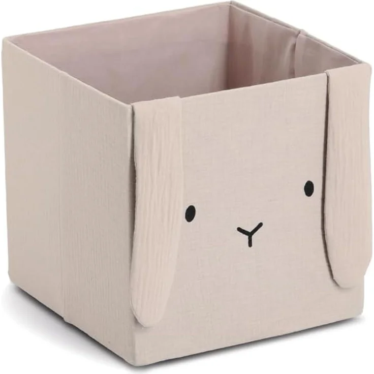 Zeller Present Aufbewahrungsbox "Hase", Musselin, Tiermotiv, kinderfreundlich, faltbar – Bild 1