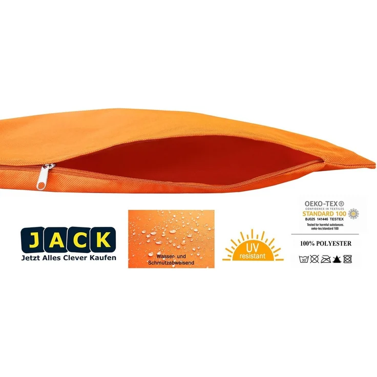 JACK Kissenbezüge JACK 2er Set 30x50cm Outdoor Hülle Wasserfest, (2 Stück), robust und strapazierfähig, Wasserabweisend, für Innen & Außen – Bild 2