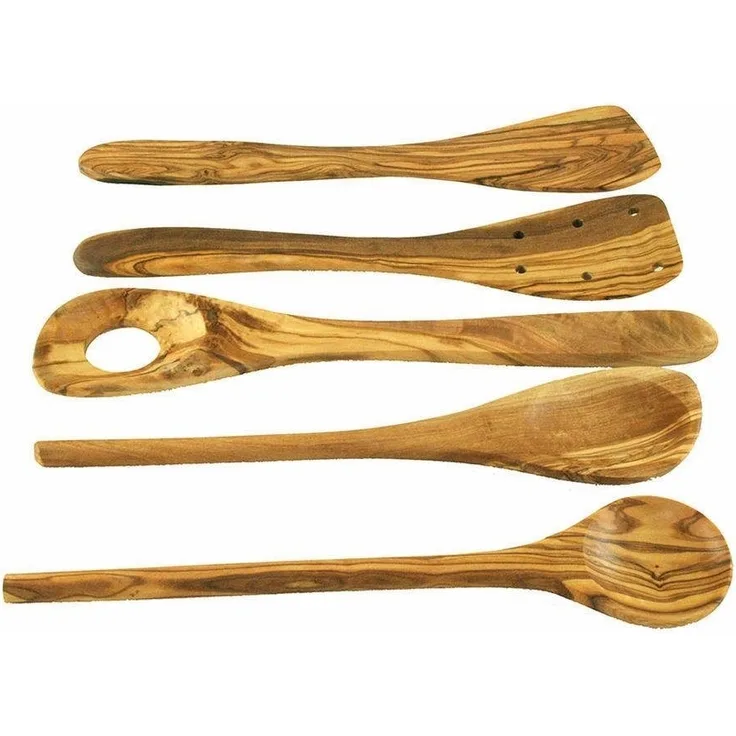 Olivenholz-erleben Kochbesteck-Set (Set, 5-tlg)